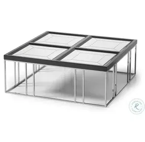 Carmela Glossy Charcoal Sand Occasional Table Set