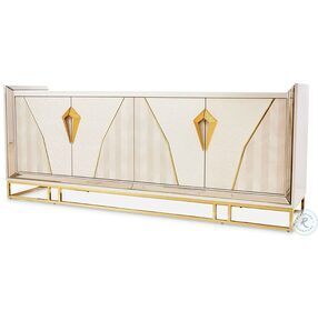 Monaco Elegance Shimmer Ivory Console Table with 1 Drawer