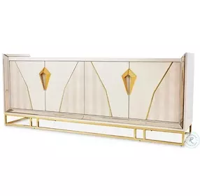 Carmela Shimmer Ivory Console Table with 1 Drawer