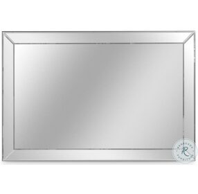 Monaco Elegance Glossy Charcoal Sand Rectangle Wall Mirror