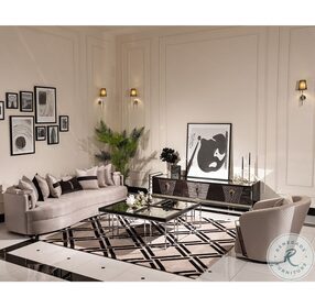 Monaco Elegance Silver and Zinc Accent Chair