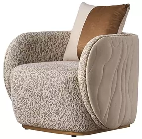 Gineverra Biscotti Upholstered Accent Chair with Pillow