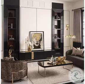 Lisbon Silken Matte Black Media Cabinet