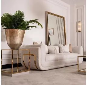 Savannah Breeze Cashmere and Bright Gold Standard 92" Sofa
