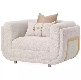 Savannah Breeze Cashmere Upholstered Matching Accent Chair with Pillow