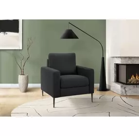 8J31L19 Black Upholstered Accent Chair