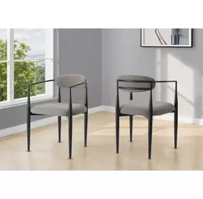 1228 Gray Upholstered Dining Chair Set of 2
