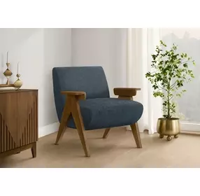 8313 Blue Upholstered Accent Chair