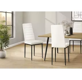1271 White Upholstered Dining Chair Set of 2