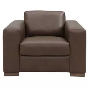 Inglewood Vintage Brown Cigar Leather Upholstered Accent Chair