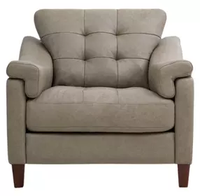 Ellis Green Pea Leather Upholstered Accent Chair