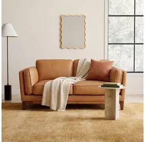 Pendry Carmel Saddle Leather 68" Loveseat