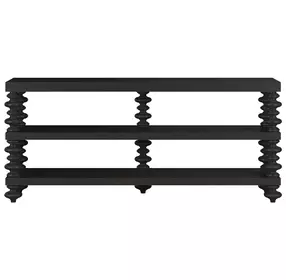 Atrium Black Rectangular Console Table
