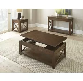Lenka Mocha Oak Lift Top Cocktail Table