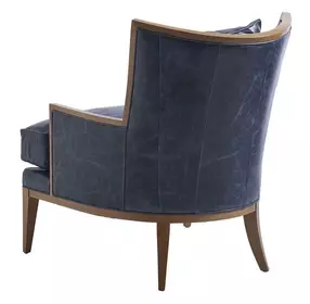 Atwood Blue Leather Upholstered Chair