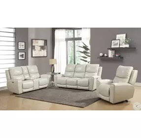Laurel Ivory Power Reclining Sofa with Power Headrest