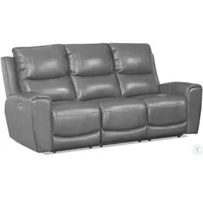 Laurel Gray Power Reclining Living Room Set with Power Headrest
