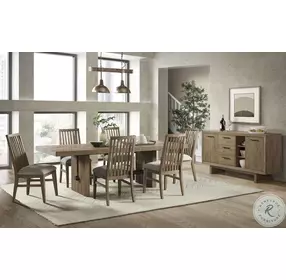 Landmark Dining Weathered Oak Slat Back Side Chair Set of 2
