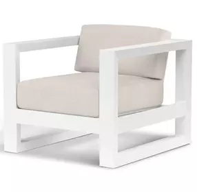 Newport Canvas Natural Upholstered Outdoor Club Chair