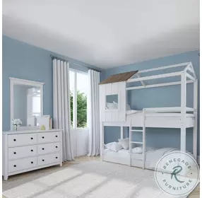 Lodge Cookies and Cream Complete Loft Bunk Bed