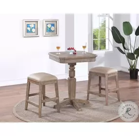 Logan's Pointe Warm Distressed Chestnut Adjustable Height Pub Table