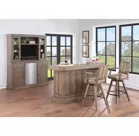Logans Point Beige Spectator Swivel Upholstered Barstool