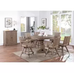 Logan's Pointe Warm Distressed Chestnut Counter Height Round Game Table