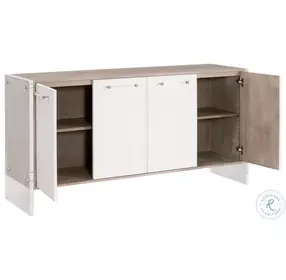 Lorin Pearl Shagreen And Natural Gray Acacia Media Sideboard