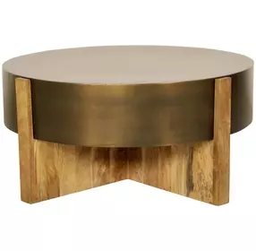 Everpine Barton Bronze Round Cocktail Table
