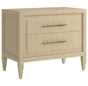 Eave Sundrenched Oak 2 Drawer Nightstand with USB Charging