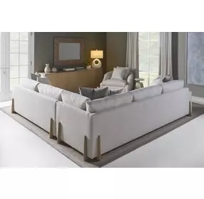 Great Room White 2 Piece Sectional with Runner Base