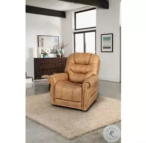 Lucas Canyon Silt Performance Fabric Power Lift Recliner With Power Headrest Power Lumbar And 3 Zone Heat