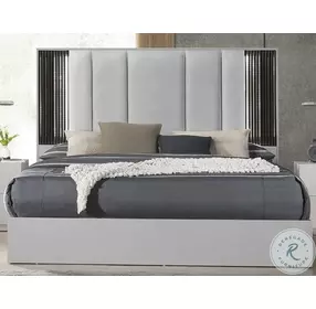 Lucia Gray Bedroom Set with LED Light