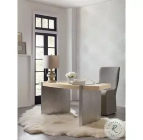 Selleck Light Brown And Silver Writing Desk