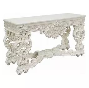 Adara Antique White Rectangular Sofa Table