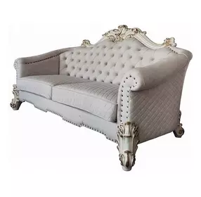 Vendome II Two Tone Ivory 89" Sofa with Nailhead Trim