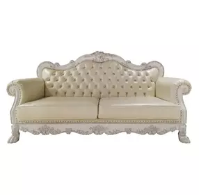 Dresden Antique Pearl Living Room Set with Nailhead Trim