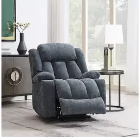 Omarion Blue Power Lift Recliner with Heating Massage and USB Charging
