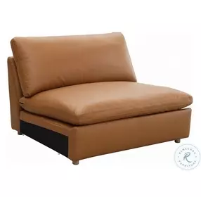 Brighton Brown Top Grain Leather Modular Armless Chair