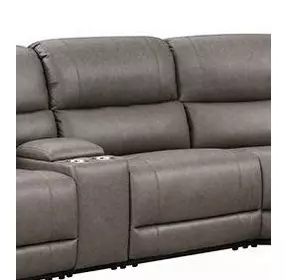 Kantu Brown Synthetic Leather Reclining Sectional Armless Chair