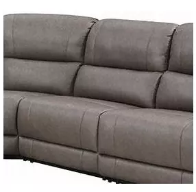 Kantu Brown Synthetic Leather Sectional Armless Recliner