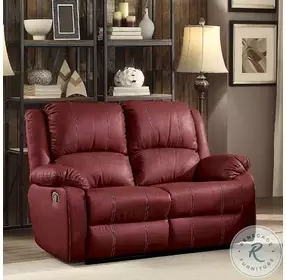 Zuriel Red Reclining 56" Loveseat