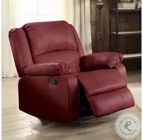 Zuriel Red Rocker Recliner