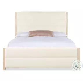 Westwood Polished Limestone And Trendy Snow King Upholstered Panel Bed