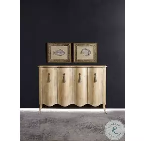 Draped Light Elm Credenza