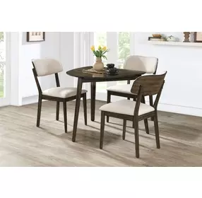 Rex Walnut Guitar Pick Corner Dining Room Set