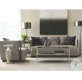 Just A Little Jazz Uptown Round Bubble Glass Top Accent Table