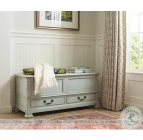 Charleston Haint Blue 2 Drawer Blanket Chest