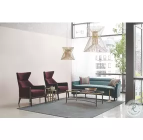 Modern Edge Eggplant Velvet Boundless Chair