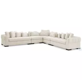 Edge Cream 5 Piece Sectional